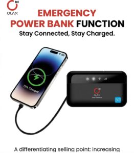OLAX 2-in-1 Ultra-Portable 4G/5G WiFi Hotspot & Power Bank